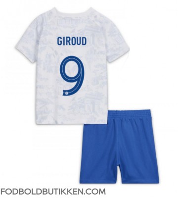 Frankrig Olivier Giroud #9 Udebanetrøje Børn VM 2022 Kortærmet (+ Korte bukser)
